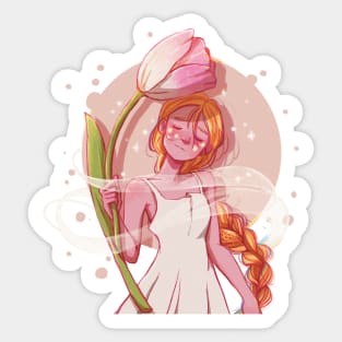 Tulip Lady Sticker